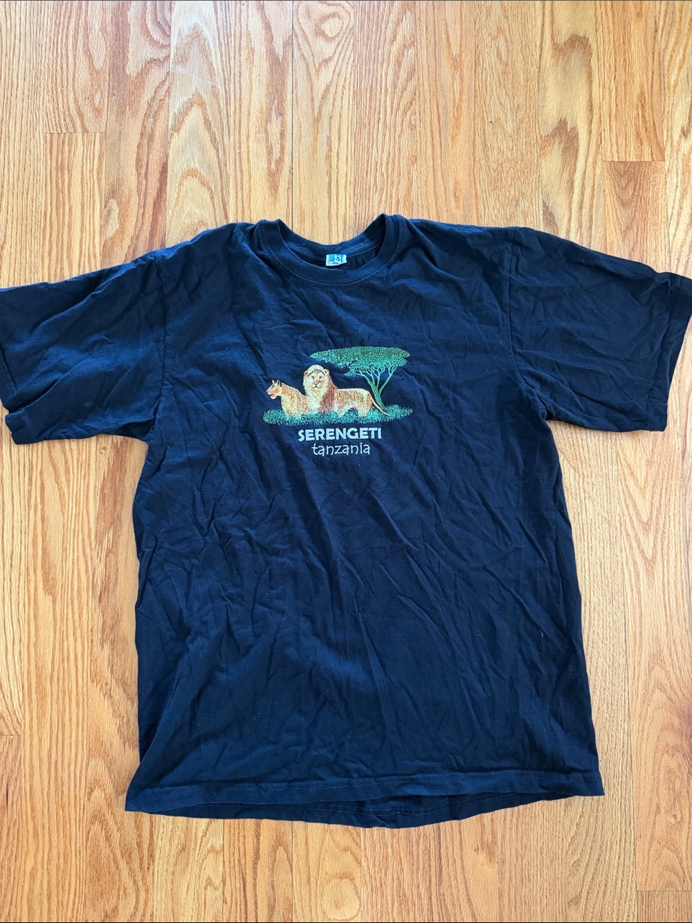 Serengeti Tanzania Lion Graphic Tee - Black